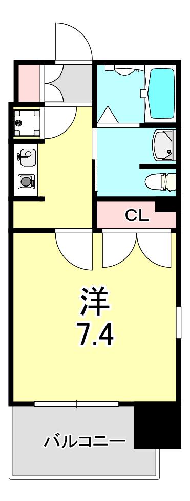ADW RESIDENCE肥後橋(1K/11階)の間取り写真