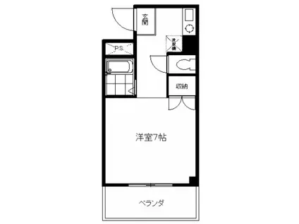 エル・チャコット(1K/4階)の間取り写真