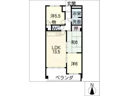 メゾン・ド・櫻(3LDK/4階)の間取り写真
