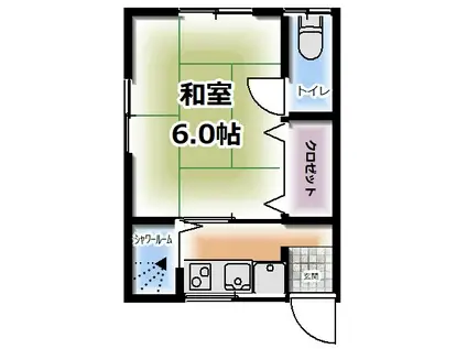 トマトハウス(1K/1階)の間取り写真