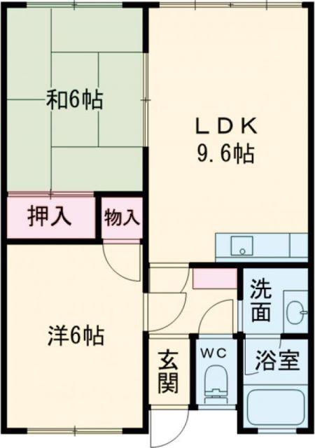 サンリヴァージュ・N(2DK/2階)の間取り写真