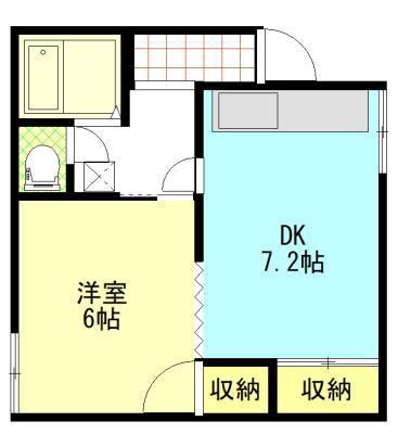 ホワイトボックスI(1DK/1階)の間取り写真