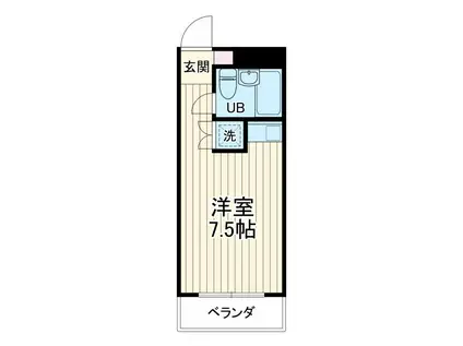 サンライク東寺尾(ワンルーム/3階)の間取り写真