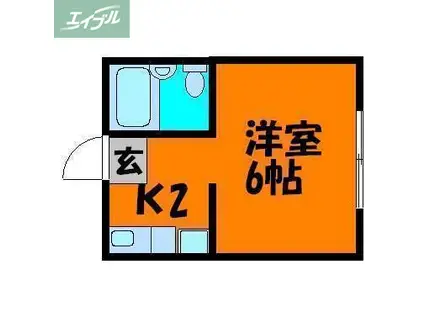 南方アイコーポ(1K/2階)の間取り写真