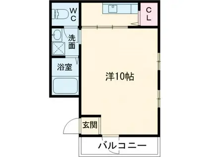 ロータリーマンション鴻池倶楽部(1K/4階)の間取り写真