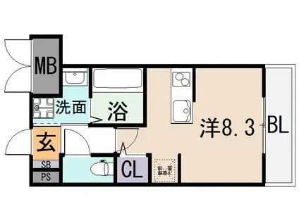 SOLANA弥刀(ワンルーム/3階)の間取り写真