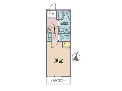 ポーラスター南橋本(1K/2階)の間取り写真