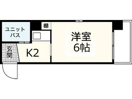パレグレース和田(1K/3階)の間取り写真