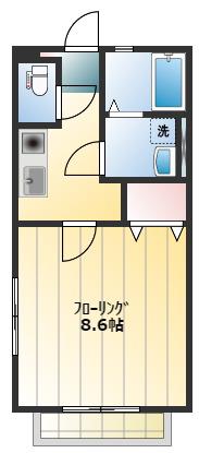 MAISON D OURS(1K/1階)の間取り写真