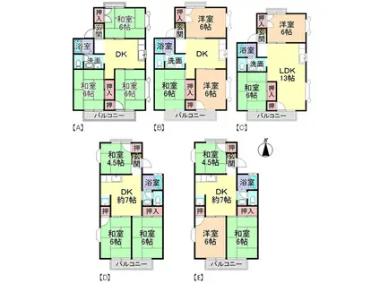 ディアコート小金台(3DK/1階)の間取り写真