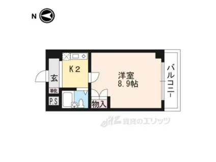 野路一番館(1K/4階)の間取り写真