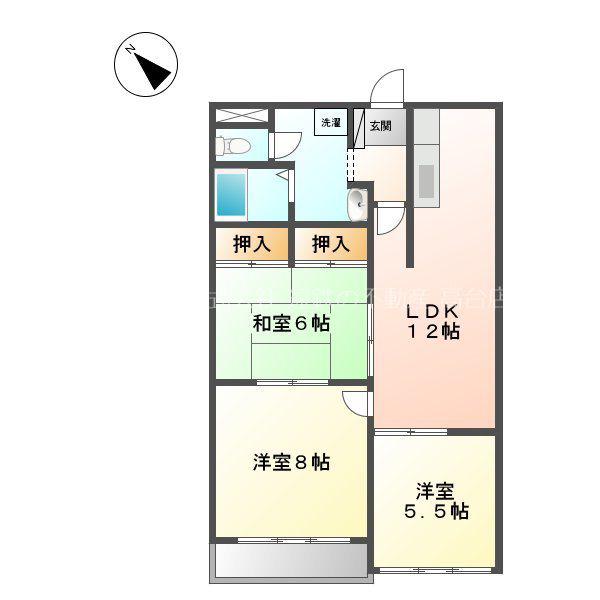 ダイヤモンド寿泉(3LDK/4階)の間取り写真
