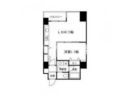 K-CRAFT梅田161(1LDK/2階)の間取り写真