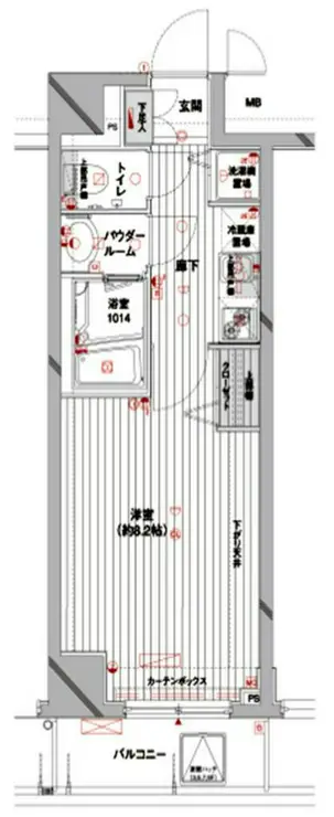 メインステージ蔵前 6階階 間取り