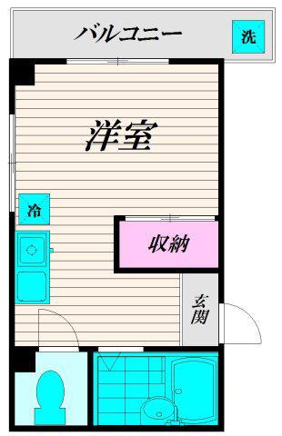 アイランドハウス(ワンルーム/2階)の間取り写真