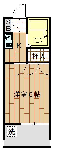 ピーアーク(1K/1階)の間取り写真