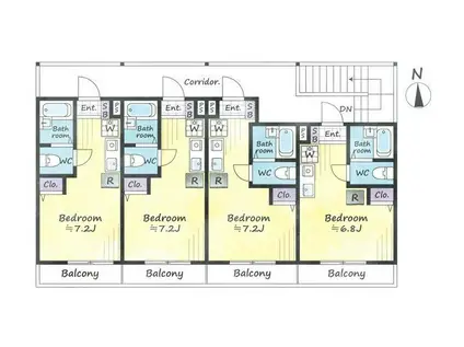 グランディア南橋本(ワンルーム/2階)の間取り写真