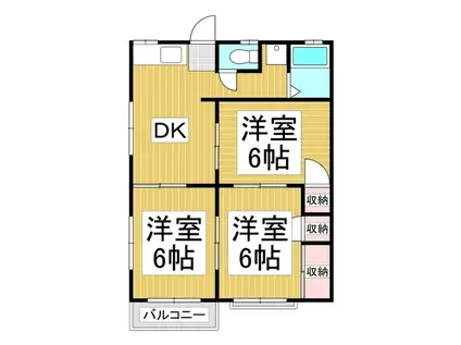 ブラボー50 NO.29(3DK/1階)の間取り写真