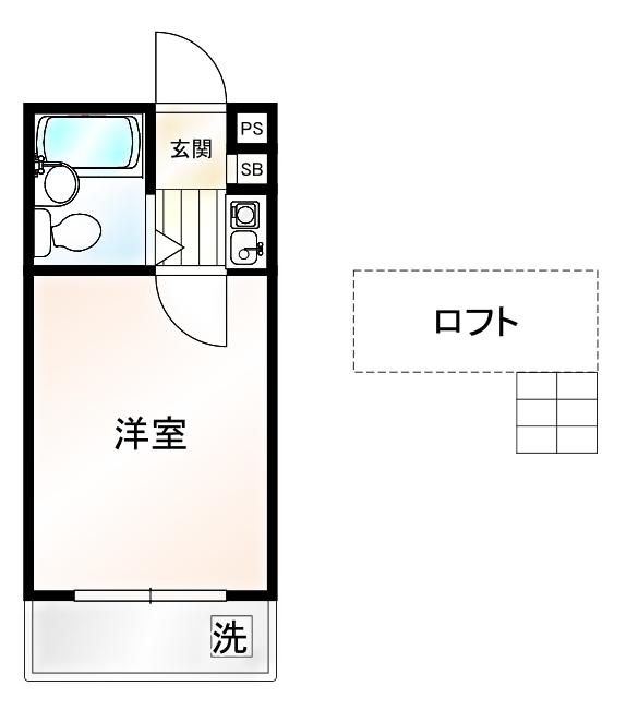シティパレス鴻巣I(1K/3階)の間取り写真