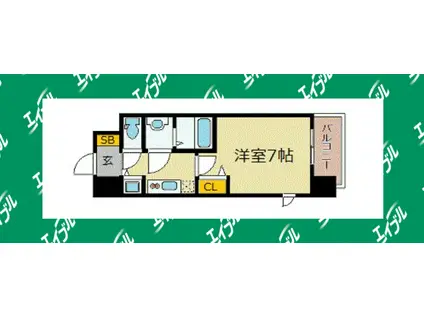 プレサンス久屋大通公園エアリー(1K/5階)の間取り写真