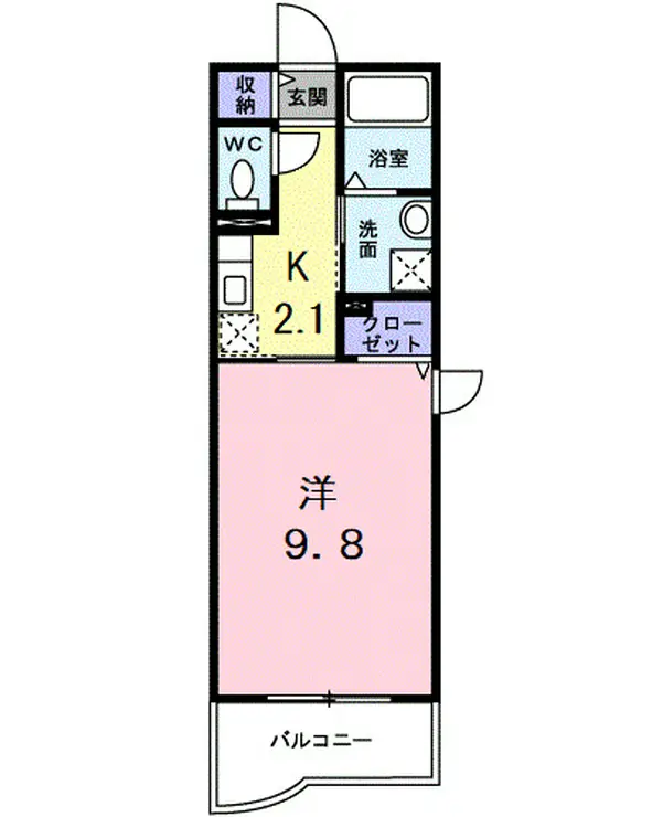 ジェルメ 東所沢 2階階 間取り