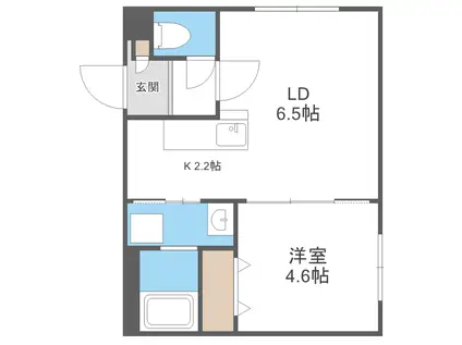 ティーズメイド04(1LDK/3階)の間取り写真