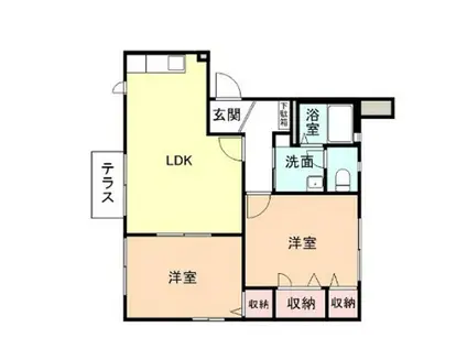 キャンプレース(2LDK/1階)の間取り写真