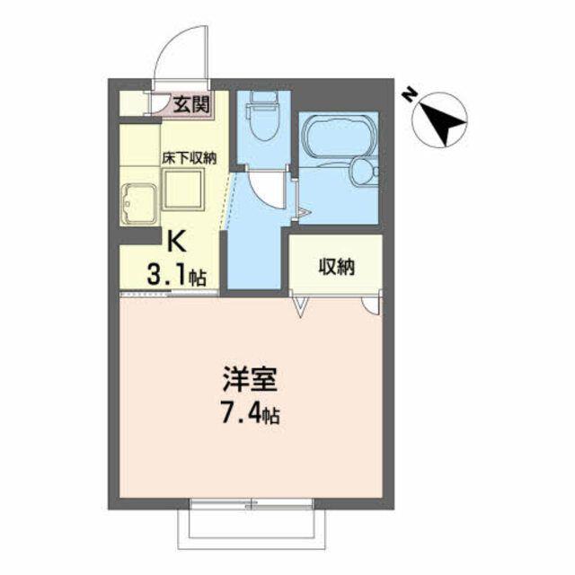 マーメゾンB(1K/1階)の間取り写真