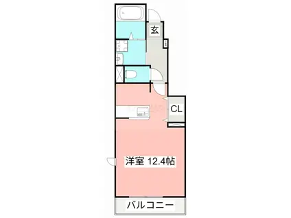 CHERRY K&A(ワンルーム/1階)の間取り写真