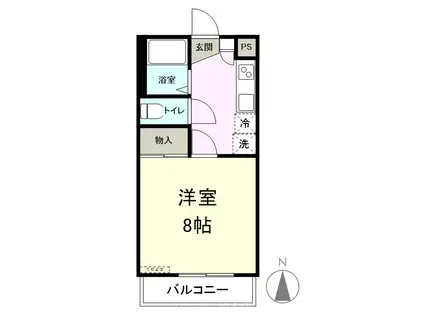 ハイツリファイン(1K/1階)の間取り写真