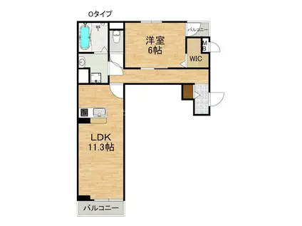 コンパル・りんくう(1LDK/3階)の間取り写真