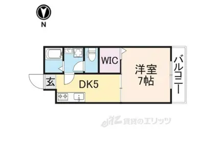 Mプラザ高柳(1DK/4階)の間取り写真