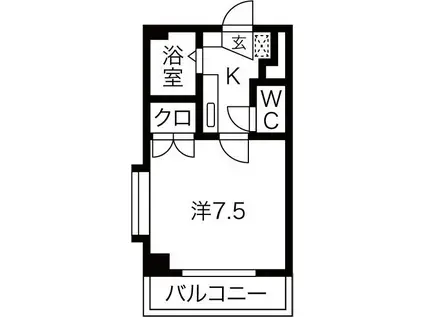 シティライフ本山(1K/3階)の間取り写真