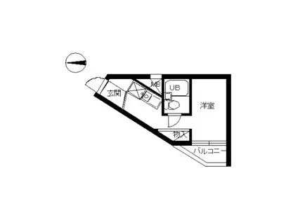 スカイコート新宿第3(1K/3階)の間取り写真