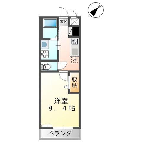 メゾン ド ココン M(1K/2階)の間取り写真