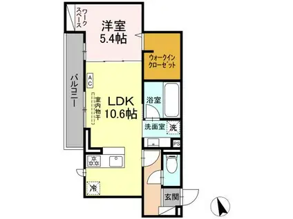 フレジェ(1LDK/2階)の間取り写真