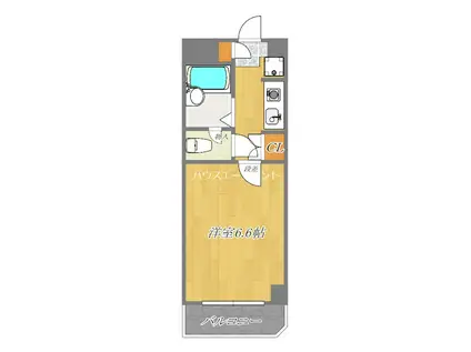 アセンズシティ2(1K/3階)の間取り写真