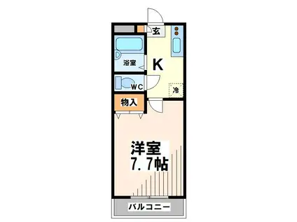 コート南烏山(1K/3階)の間取り写真