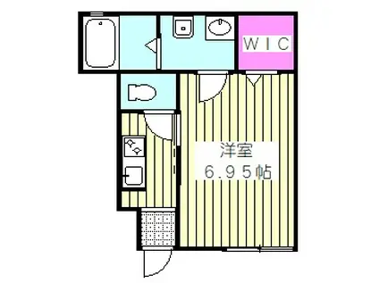 パークサイド蕨(1K/1階)の間取り写真