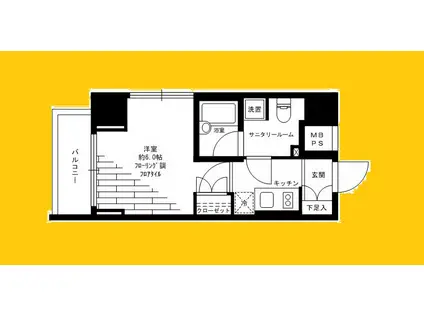 CEST JOLI YOKOHAMAMINATOMIRAIII(1K/5階)の間取り写真