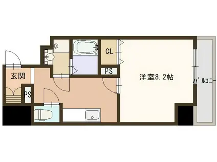 エクセル姫路(1K/10階)の間取り写真