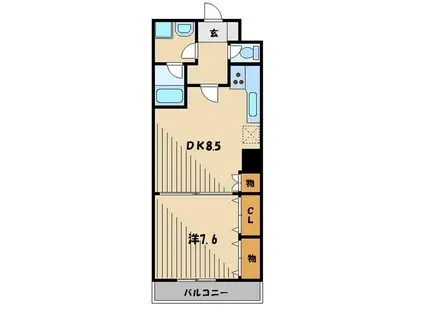 コンフォートひばりが丘(1DK/5階)の間取り写真