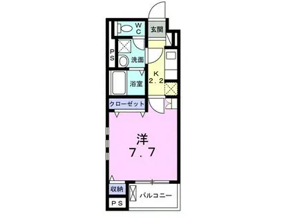 LE LIEN 絆(1K/1階)の間取り写真