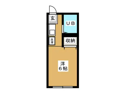 アビタシオン(ワンルーム/1階)の間取り写真