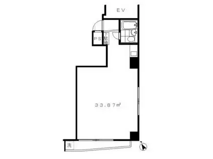 パルム四谷(ワンルーム/10階)の間取り写真