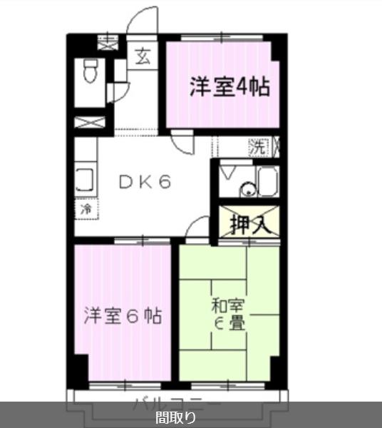 SUNHEIMSHIMA(3DK/1階)の間取り写真