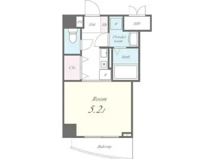 セトルオクサワ(1K/2階)の間取り写真