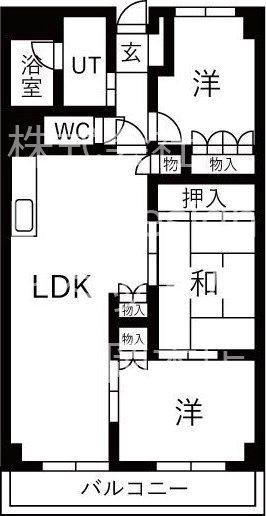 ルノン大森ドゥ(3LDK/4階)の間取り写真