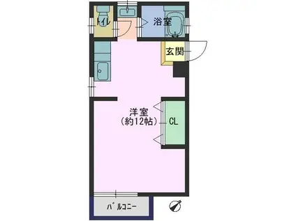 オオギビル(ワンルーム/4階)の間取り写真