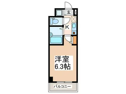 グランプレッソ河田町(1K/4階)の間取り写真